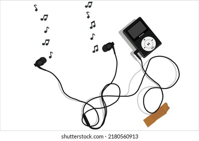 música mp3, audio, dispositivo, digital, vector