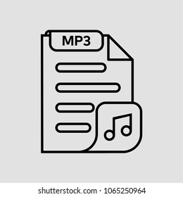 MP3 music audio format file type icon