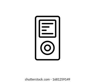 MP3 palyer line icon. Vector symbol in trendy flat style on white background. Web sing for design.