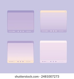 mp3 player application panel frame illustration 