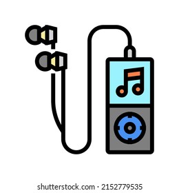 mp3-Player-Farbsymbol Vektorgrafik. mp3-Player-Zeichen. einzelne Symbolillustration