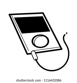 Mp3 Player, Communication Icon in line art