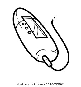 Mp3 Player, Communication Icon in line art