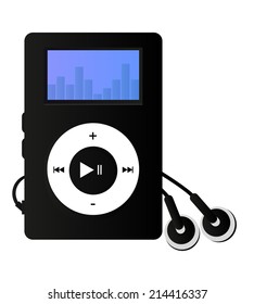 Mp3 player with display and with the headphones