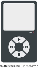 MP3 player flat illustration isolated on white background.