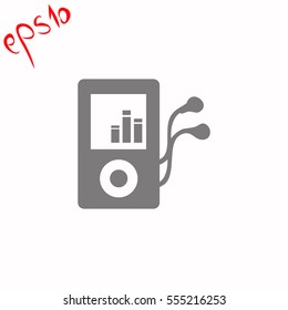 Mp3 player grey icon.