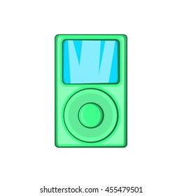 Mp3 player icon in cartoon style on a white background