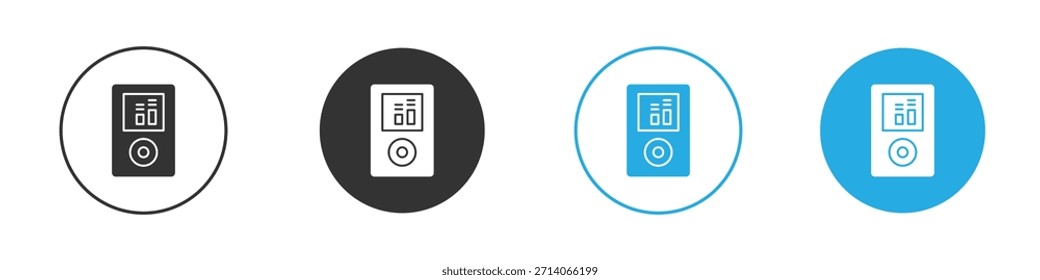 Icono de reproductor de MP3. Plantilla de diseño de iconos gráficos