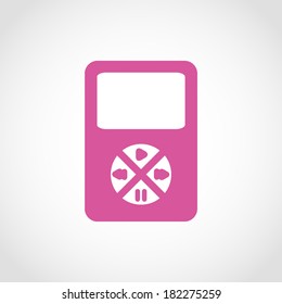 Mp3 Player Icon Isolated on White Background