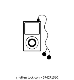 Mp3 player icon isolated on white background. Vector art.