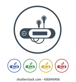 mp3 player Icon Isolated on White Background.vector illustration icon