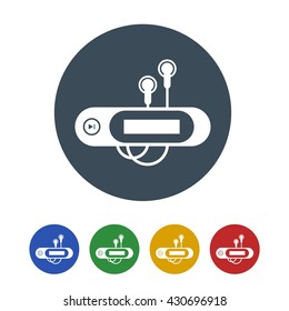 mp3 player Icon Isolated on White Background.vector illustration icon