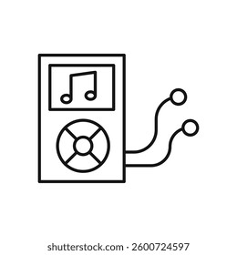 Mp3 player icon isolated. simple vector icon on white background
