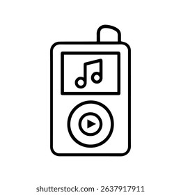 mp3 player icon on white background vector
Vector line icon musical instruments