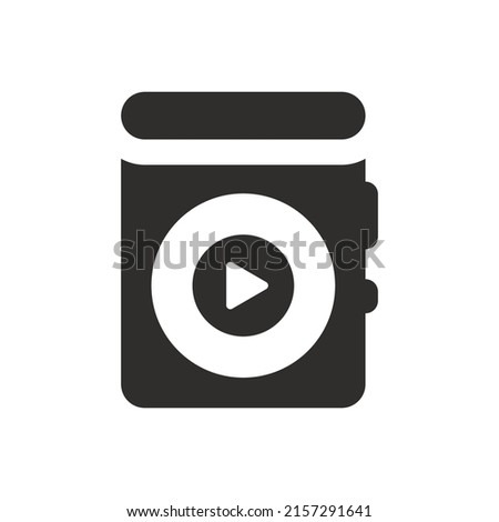 mp3 player icon on white background