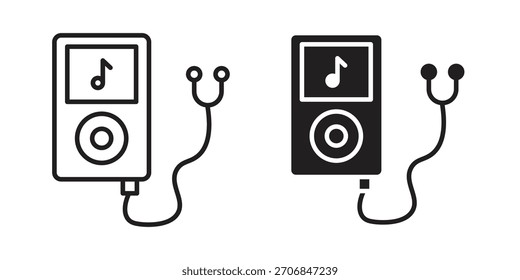 Mp3 Player icon symbol for logo, web, app designs.