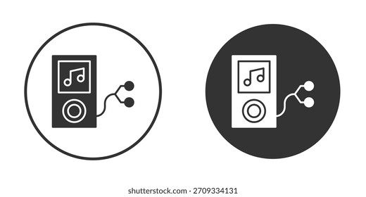 Mp3 Player icon symbol Iniciar sesión de estilo sólido.