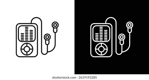 Icono del jugador Mp3. Ilustración vectorial, pictograma aislado. editable