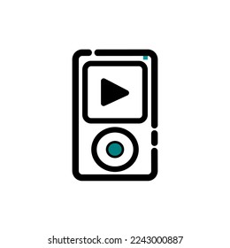 MP3 player Icon Vector. Music player vector icon.