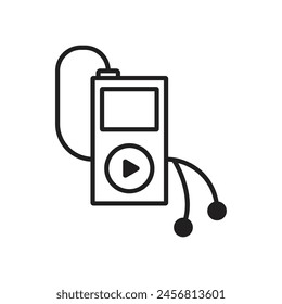 mp3 player icon vector template illustration logo design