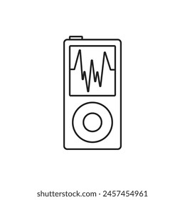 mp3 player icon vector template illustration logo design