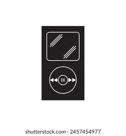 mp3 player icon vector template illustration logo design