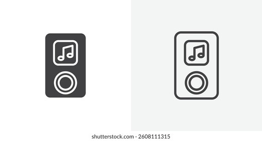 Mp3 player icons design. vector icons for ui designs