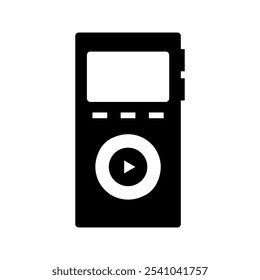 Jugador Mp3 ilustrado sobre fondo blanco