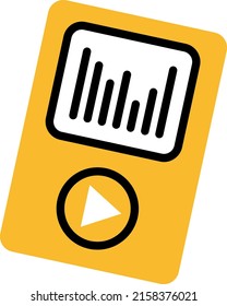 MP3 player, illustration, vector on a white background.