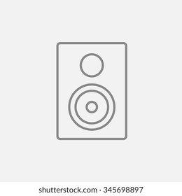 MP3 player line icon for web, mobile and infographics. Vector dark grey icon isolated on light grey background.