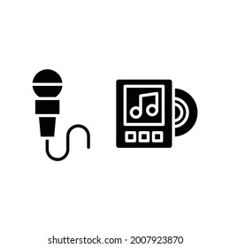 Mp3 player and mic icon