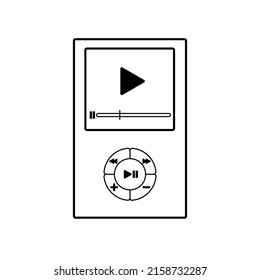 MP3 Player Music icon, outline style
