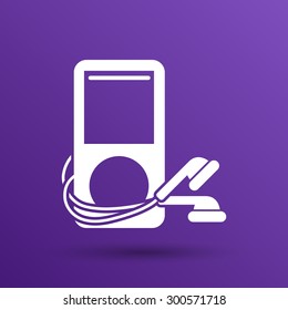 mp3 player - Original design  icon screen stereo vector.