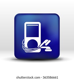 mp3 player - Original design  icon screen stereo vector.