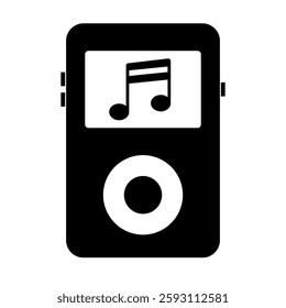 MP3 player silhouette icon. Vector.