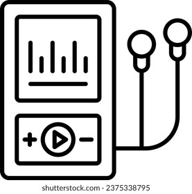 Mp3 Player vector icon. Can be used for printing, mobile and web applications.