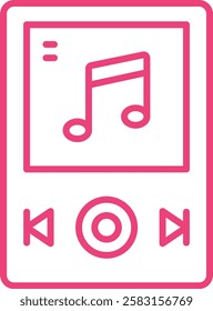 Mp3 Player vector icon. Can be used for printing, mobile and web applications.