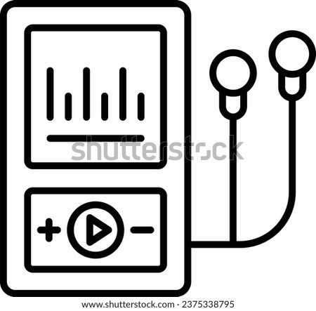 Mp3 Player vector icon. Can be used for printing, mobile and web applications.