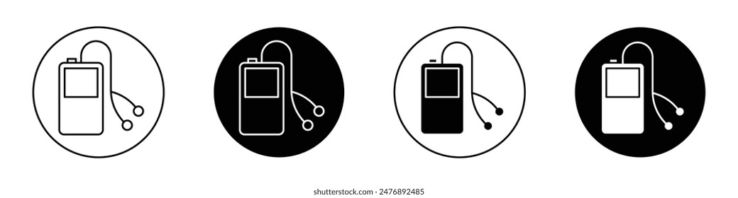 Mp3 player vector icon symbol in flat style.