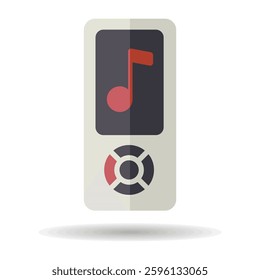 Mp3 player vector isolated icon. Music sign. Graph symbol for music and sound web site and apps design, logo, app, UI