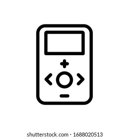 Mp3 Player vector outline icon. Electronics style illustration.