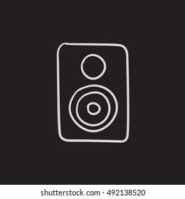 MP3 player vector sketch icon isolated on background. Hand drawn MP3 player icon. MP3 player sketch icon for infographic, website or app.