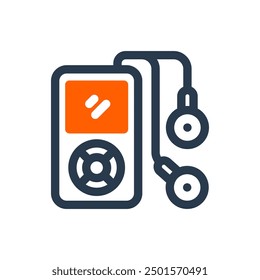 MP3 Player Y2K Vector Icon Illustration