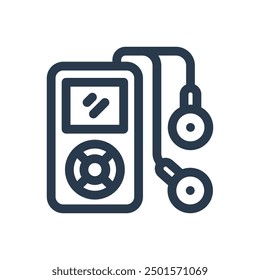 MP3 Player Y2K Vector Icon Illustration