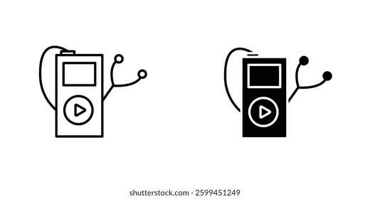 Mp3 playericons for ui. vector illustration