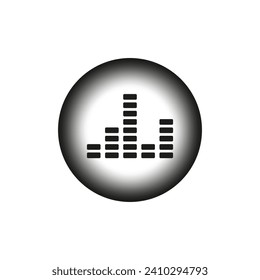 MP3 symbol on frequency icon. Vector illustration. EPS 10.