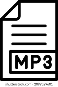Ilustración de diseño de iconos del vector MP3