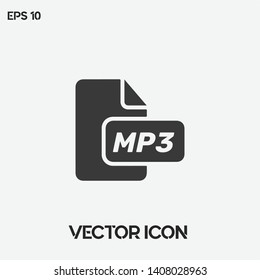 Mp3 vector icon illustration. Ui/Ux. Premium quality.