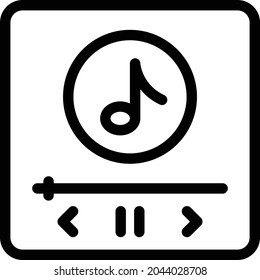 mp3 vector thin line icon