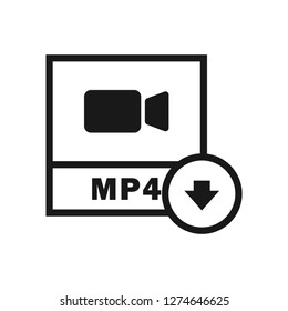 MP4 File Download Icon